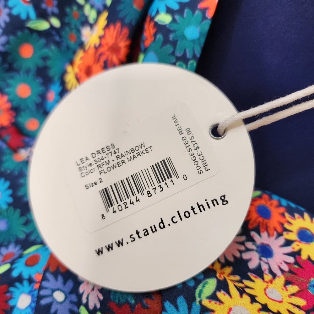 STAUD Lea Maxi Dress in Rainbow Flower Market Size 2 - Picture 9 of 10